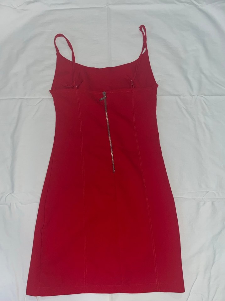 Kırmızı  Mini Elbise - Görsel 2