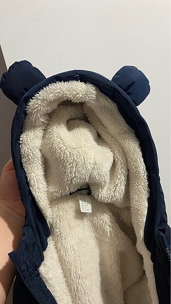 6 Ay Beden lacivert Renk H&M Astronot Mont