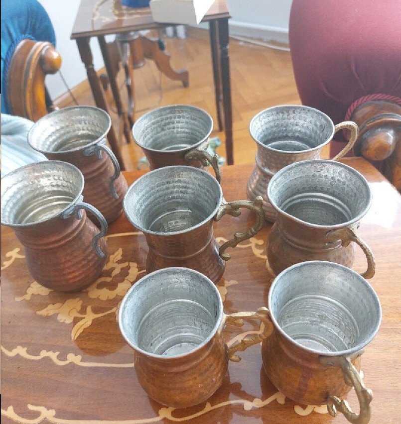 BAKIR BARDAK  8 ADET - Görsel 2