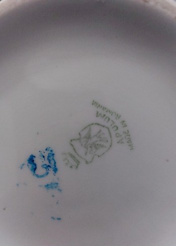 ANTIKA ROMANIA DAMGALI PORSELEN VAZO - Görsel 6