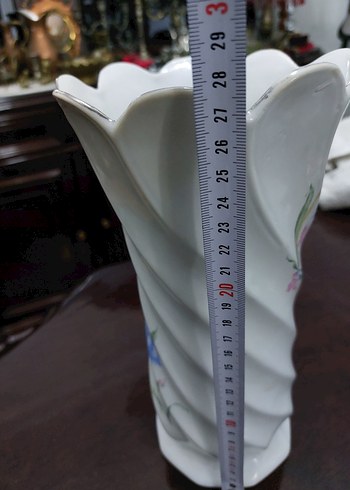 ANTIKA ROMANIA DAMGALI PORSELEN VAZO - Görsel 5