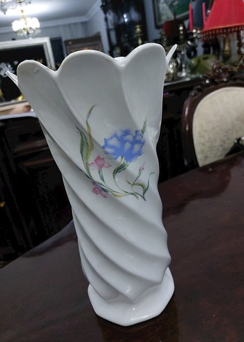 ANTIKA ROMANIA DAMGALI PORSELEN VAZO - Görsel 3