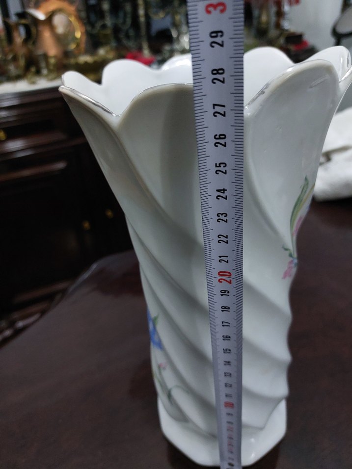 ANTIKA ROMANIA DAMGALI PORSELEN VAZO - Görsel 5