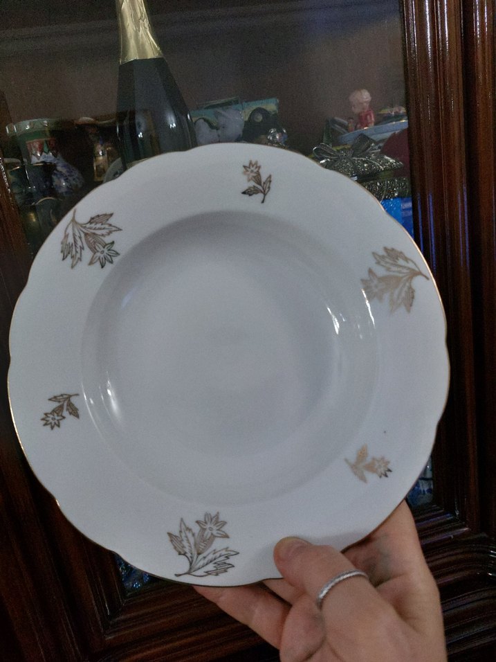 ANTIKA YURT DIŞI DAMGALI  5 ADET YEMEK TABAĞI - Görsel 3