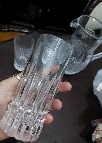 Kristal Sürahi ve 4 Kristal Bardak Seti - Görsel 3