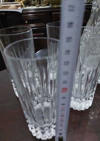 Kristal Sürahi ve 4 Kristal Bardak Seti - Görsel 4