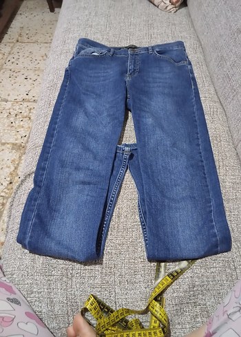Erkek Mavi Midi Kot Pantolon