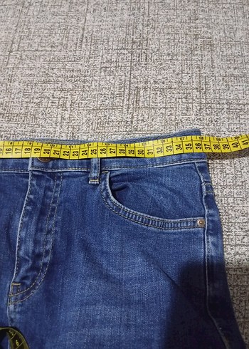 32 Beden Erkek Mavi Midi Kot Pantolon