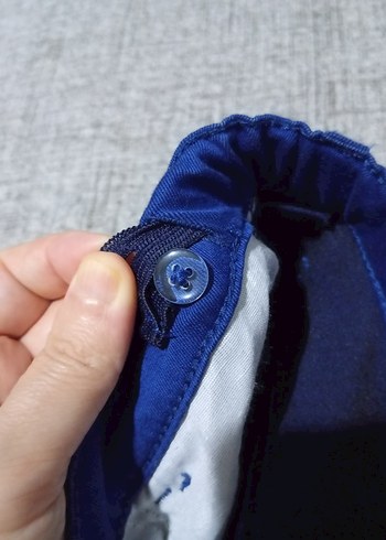 12-13 Yaş Beden mavi Renk Mavi erkek çocuk Denim Pantolon Elastik Bel
