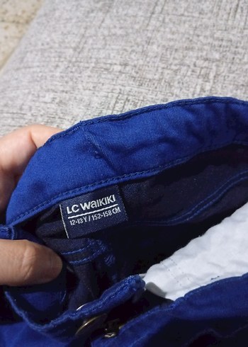 12-13 Yaş Beden Mavi erkek çocuk Denim Pantolon Elastik Bel