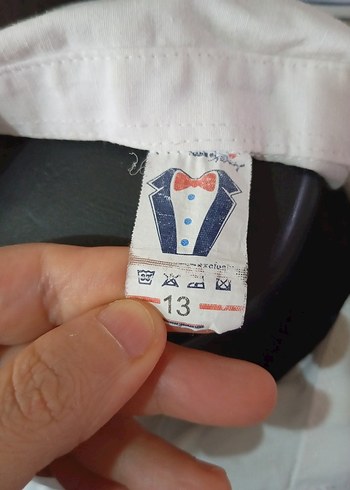 12-13 Yaş Beden beyaz Renk Regular Fit Beyaz Erkek çocuk Gömlek