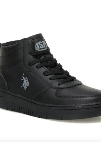 U.S Polo Assn. Siyah Deri Sneaker