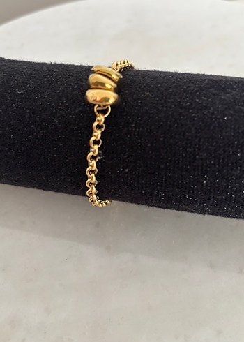 Gold Renk Modern Zincir Çelik Bileklik - Görsel 2