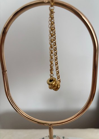 Gold Renk Modern Zincir Çelik Bileklik - Görsel 3