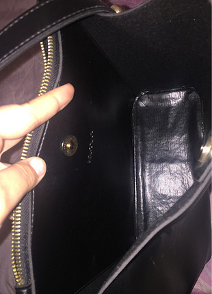 Siyah deri kol çantası