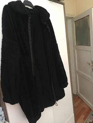 Siyah peluş ceket