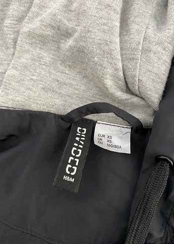 H&M Hm siyah yağmurluk ceket