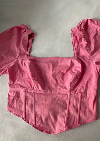 Stradivarius Stradivarius pembe crop bluz