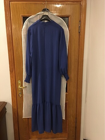 42 Beden mavi Renk Tesettür Elbise