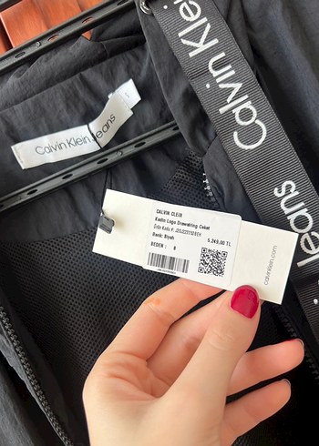 Calvin Klein Siyah yağmurluk - Görsel 5