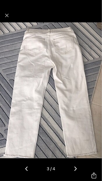 s Beden TRENDYOLMİLLA MOM JEANS EKRU