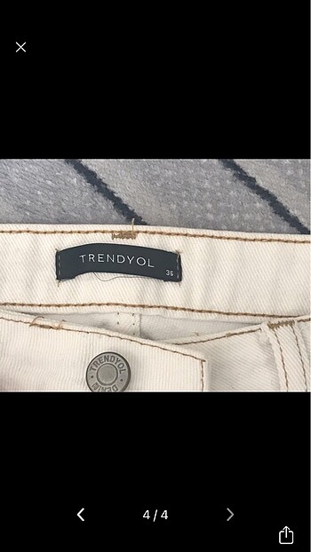 s Beden beyaz Renk TRENDYOLMİLLA MOM JEANS EKRU