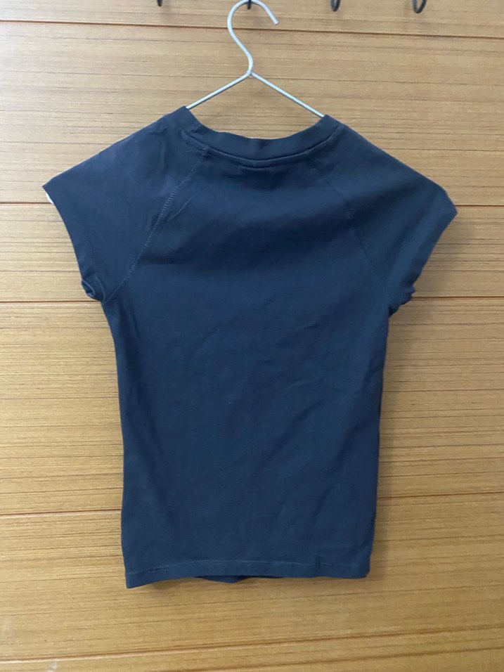 Kadın Gri Denim Kısa Kollu Tişört - Görsel 3