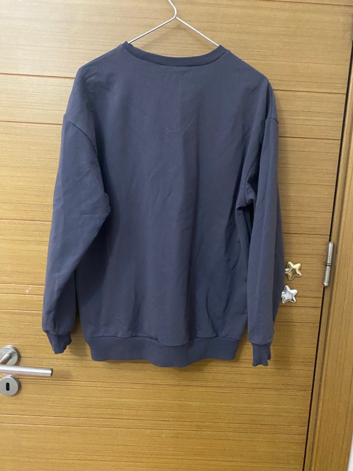 Mavi Baskılı Kadın Sweatshirt - Görsel 4