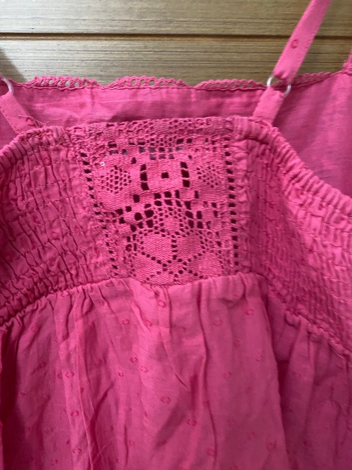 Dantel Detaylı Pembe Bohem Midi Elbise - Görsel 2