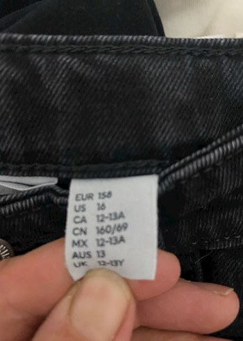 Siyah Kemerli Midi Kadın Kot Pantolon - Görsel 2