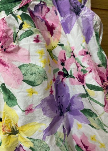 Çiçek Desenli Askılı Kız Bluz - Görsel 2