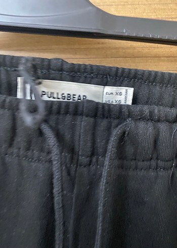 Siyah Kadın Rahat Kesim Midi Kumaş Pantolon eşofman - Görsel 3