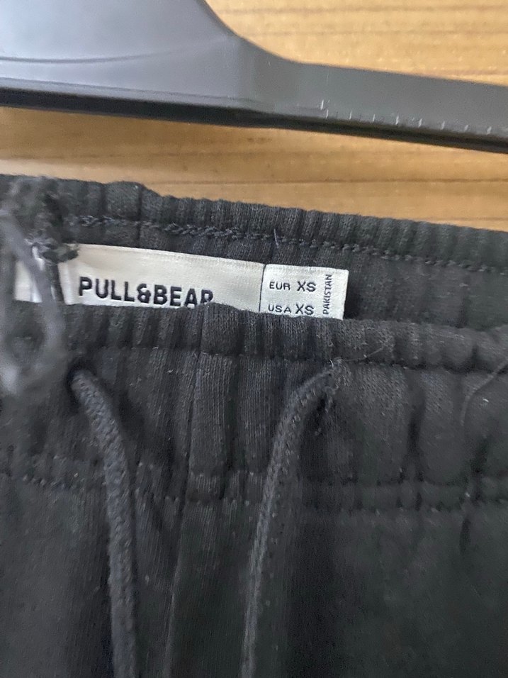 Siyah Kadın Rahat Kesim Midi Kumaş Pantolon eşofman - Görsel 4