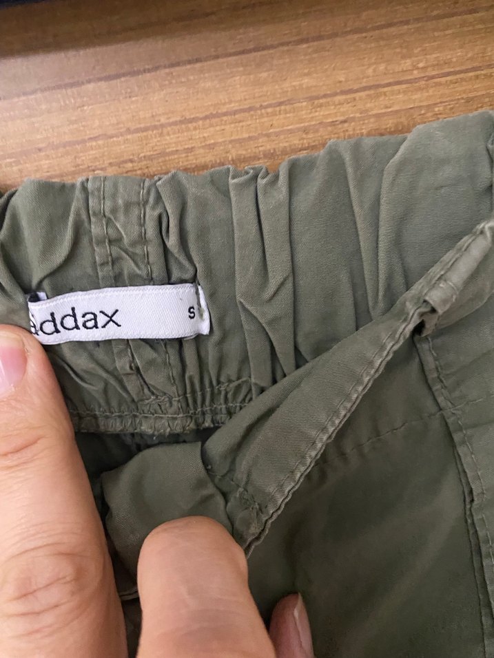 Kadın Haki Keten Kemerli Rahat Pantolon - Görsel 3