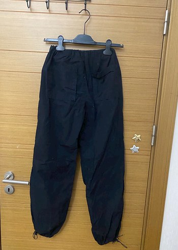 Siyah Kadın Bol Kesim Kumaş Pantolon - Görsel 4