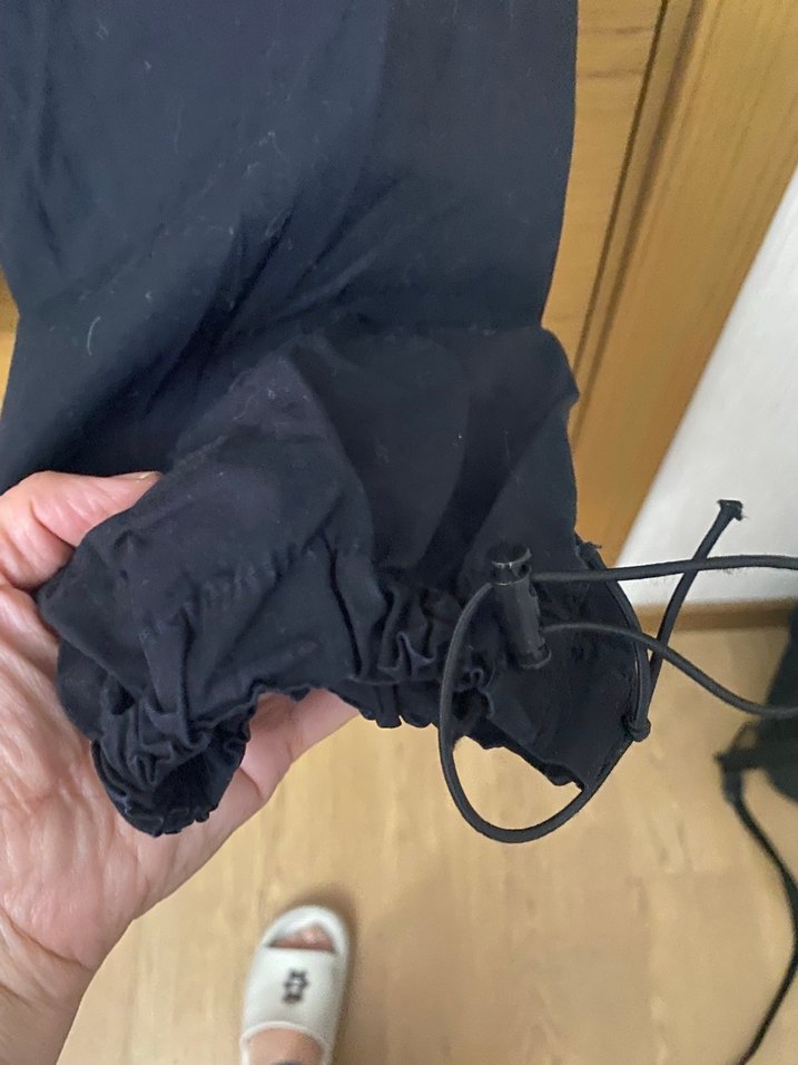 Siyah Kadın Bol Kesim Kumaş Pantolon - Görsel 5