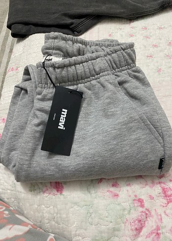 Gri Rahat Kesim Kadın Eşofman Altı - Görsel 4