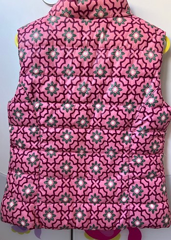 Kız Çocuk Pembe Desenli Yelek - Görsel 2