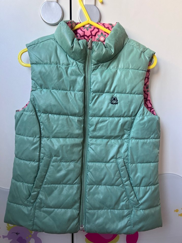 Kız Çocuk Pembe Desenli Yelek - Görsel 3