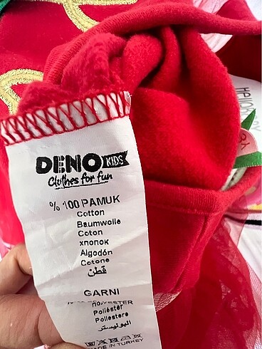 24-36 Ay Beden kırmızı Renk Denokids yılbaşı elbisesi 2-3 yaş