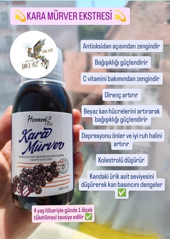 Homm Vita Kara Mürver Ekstresi 150 ml