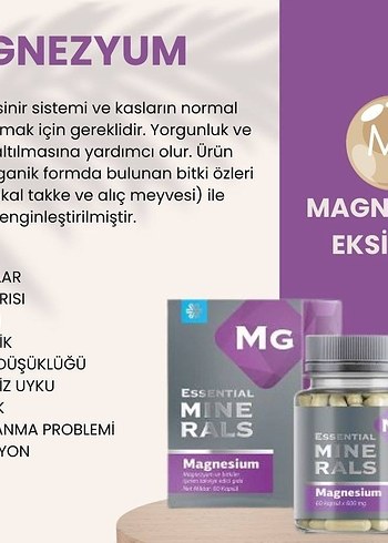 Siberian Wellness Organik Magnézyum 60kapsul