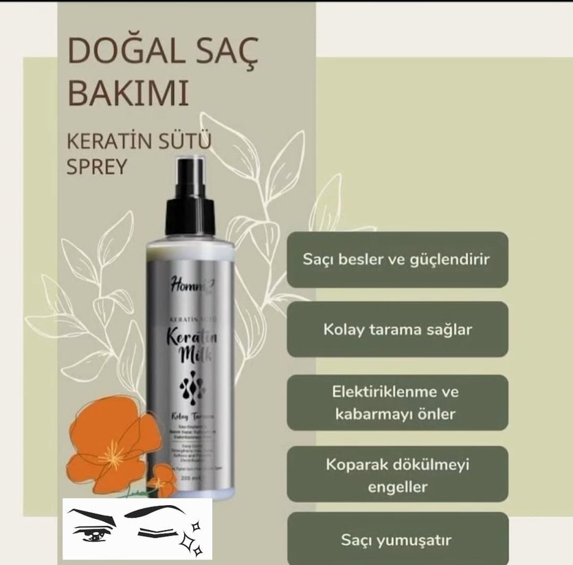Keratin Sütü Sprey 200 ml. homm - Görsel 3