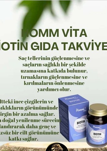 Homm  Biotin takviyesi - Görsel 3