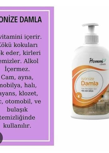 Homme İyonize Damla Temizlik Ürünü