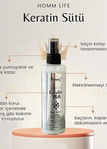 Homm bitkisel keratin sutu 