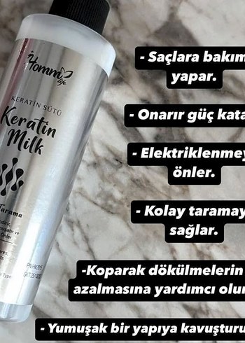 Keratin Sütü Homm bitkisel