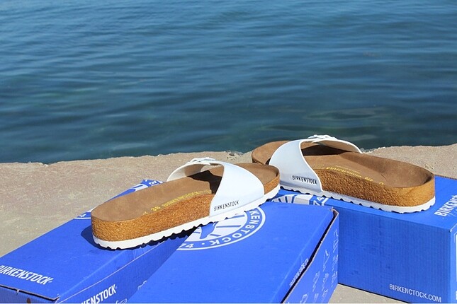 Birkenstock Birkenstock beyaz tek bant