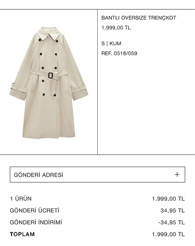 Zara Zara Trençkot