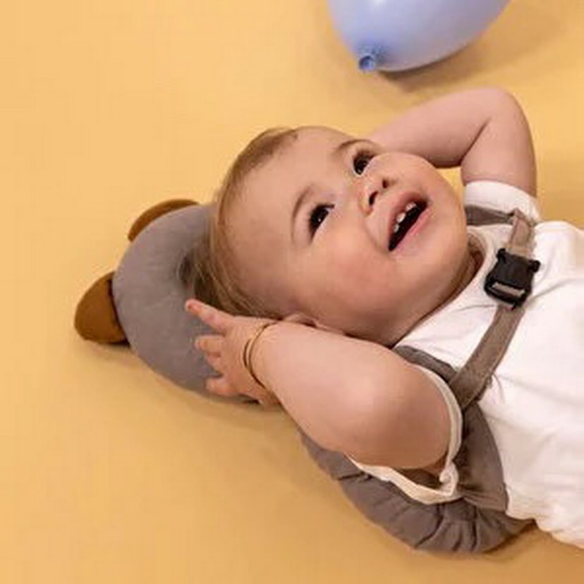 Nakışlı Camel Rengi Çocuk Yastığı  kafa koruyucu - Görsel 3